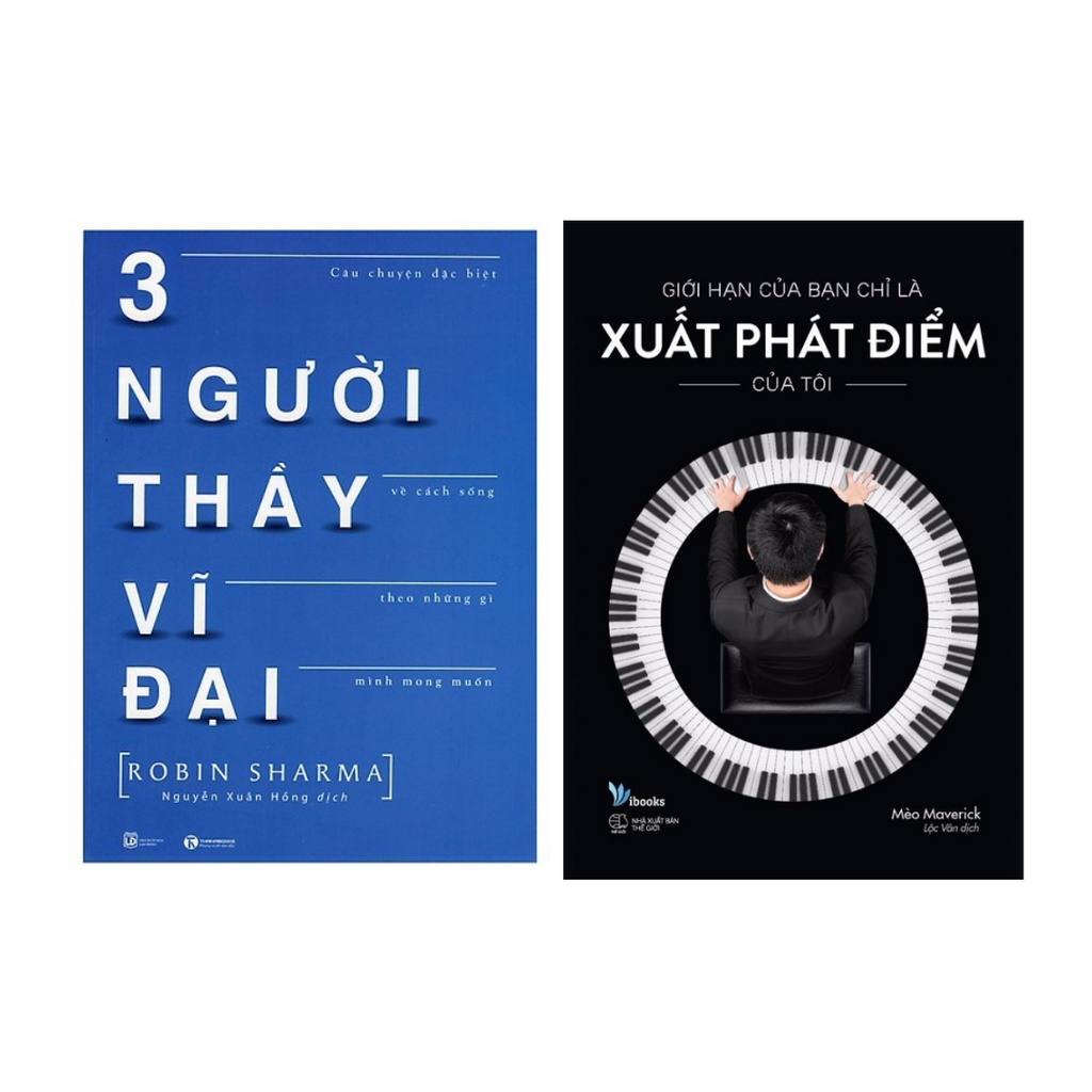 Sách Combo 2 cuốn Sách Tư Duy - Kỹ Năng Sống: Giới Hạn Của Bạn Chỉ Là Xuất Phát Điểm Của Tôi az+ Ba Người Thầy Vĩ Đại th