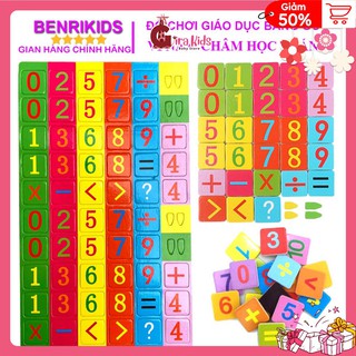 Đồ Chơi Gỗ Vỉ Số Và Phép Tính Gắn Nam Châm Giúp Bé Học Toán