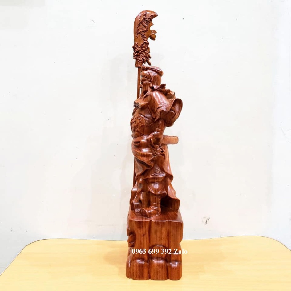 Tượng quan công Quan vân trường gỗ hương cao 40cm