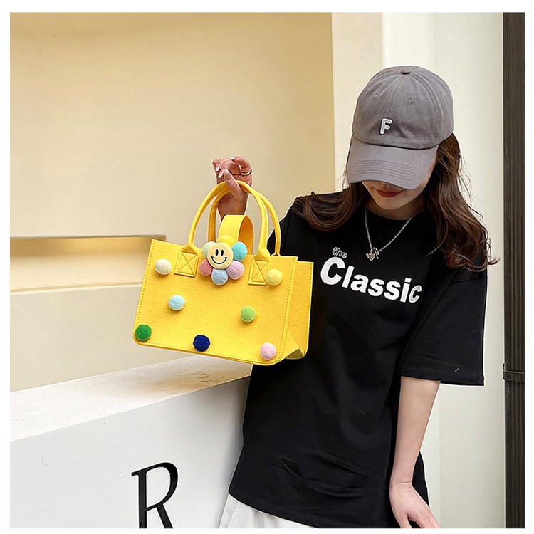 Túi xách đựng cơm trưa họa tiết hoạt hình đáng yêu thời trang năm 2022 cho nữ