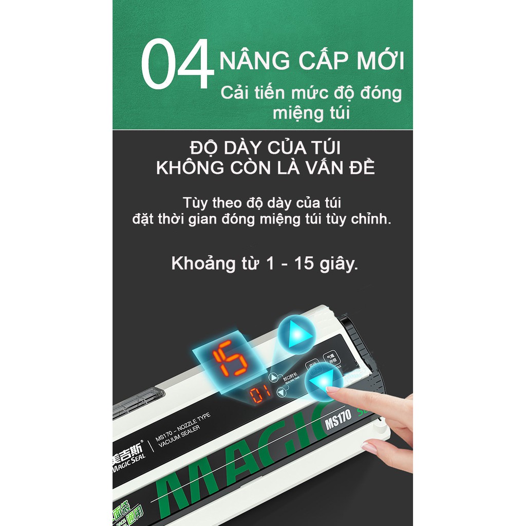 SP0616 Máy hút chân không công nghiệp không kén túi Magic - Máy hút chân không gia đình