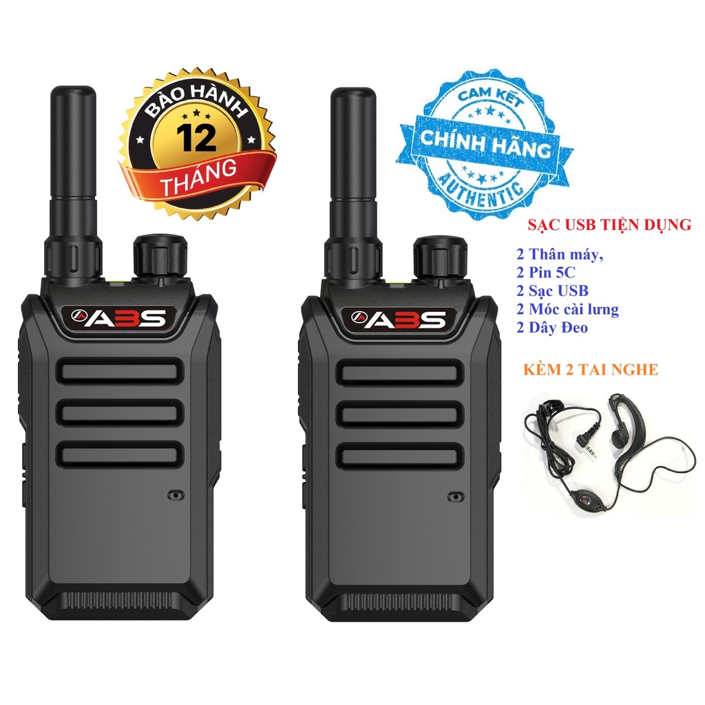 Bộ 2 Chiếc Bộ đàm mini, siêu nhỏ,chất lượng khủng ABS GP600