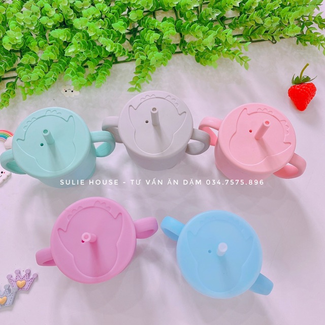 Cốc ống hút silicon cho bé tập hút