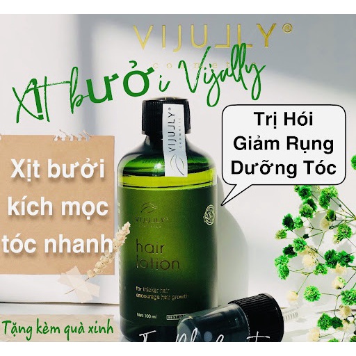 Tinh dầu bưởi Vi Jully giúp tóc mọc dày- dài nhanh, chắc khỏe - dùng được cho cả nam và nữ, thành phần thiên nhiên 100%