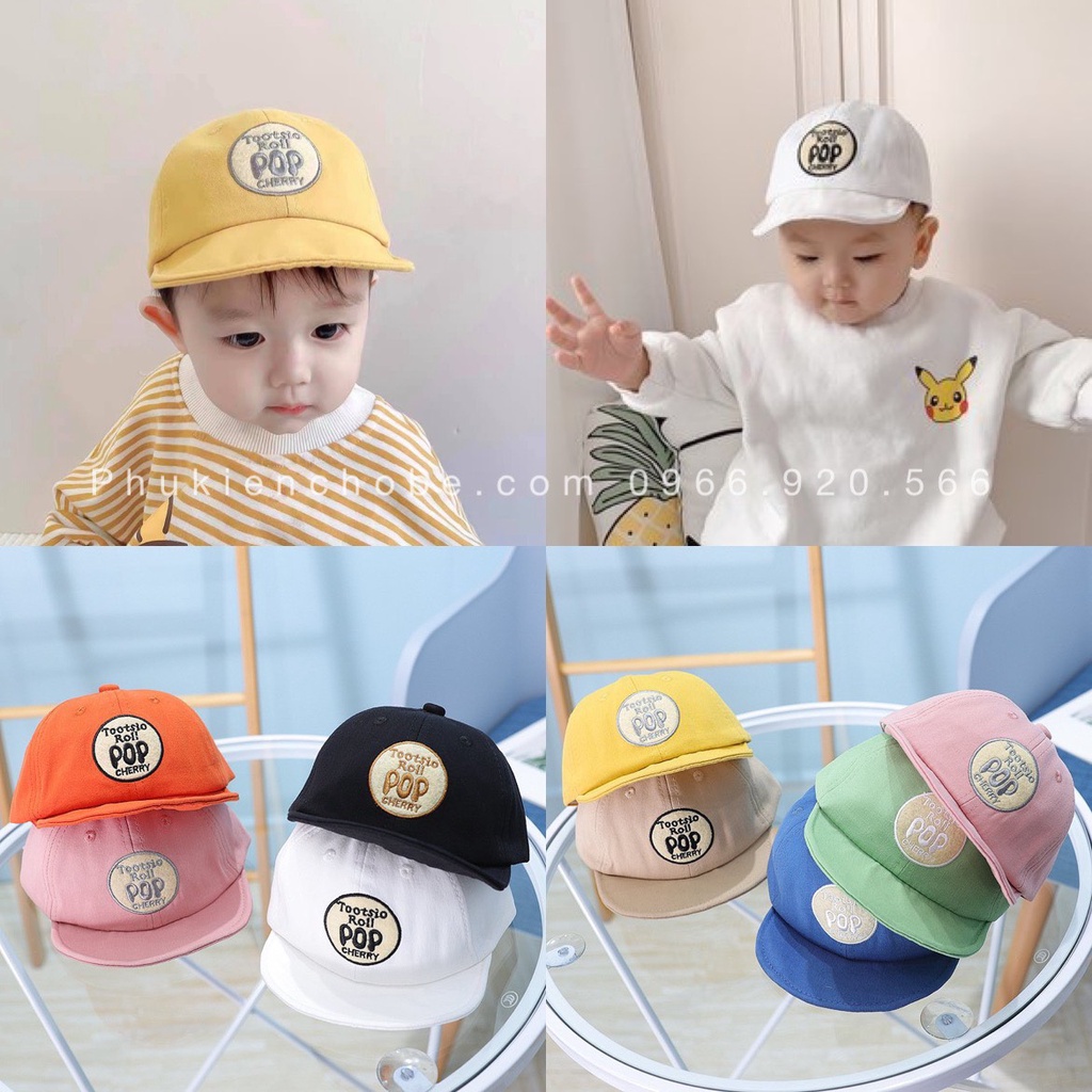 Nón kết thêu POP Bé Trai Sơ Sinh, Nón Sơ Sinh Cho Bé 3 - 18 tháng