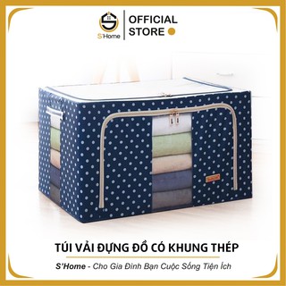 Túi Vải Đựng Đồ Có Khung, Tủ Vải Đựng Quần Áo, Chăn Màn Có Khung Chịu Lực Cao Cấp, Chắc Chắn – SH3
