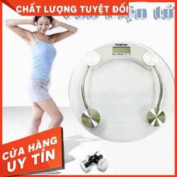 [Xả kho + free ship] Cân điện tử trong suốt bằng kính cường lực hình tròn tối đa 180KG