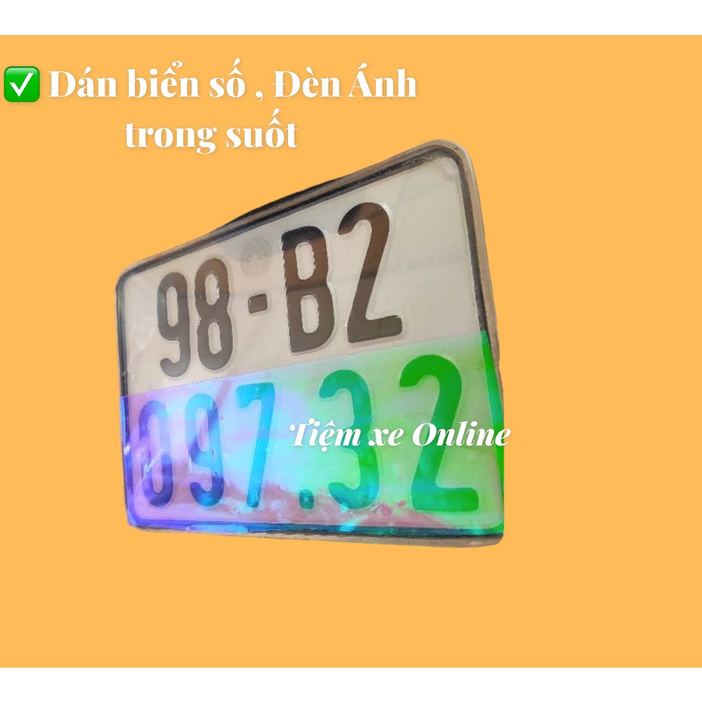 Dán Biển số màu ánh titan trong suốt