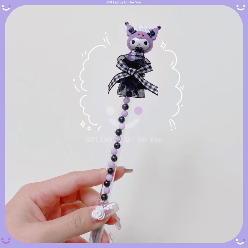 Dao unboxing tiểu thư dễ thương dọc giấy cắt washi/sticker charm KUROMI | handmade