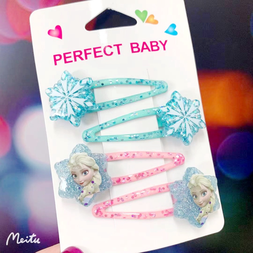 DISNEY Kẹp Tóc Hình Ngựa Một Sừng Dễ Thương Cho Bé Gái