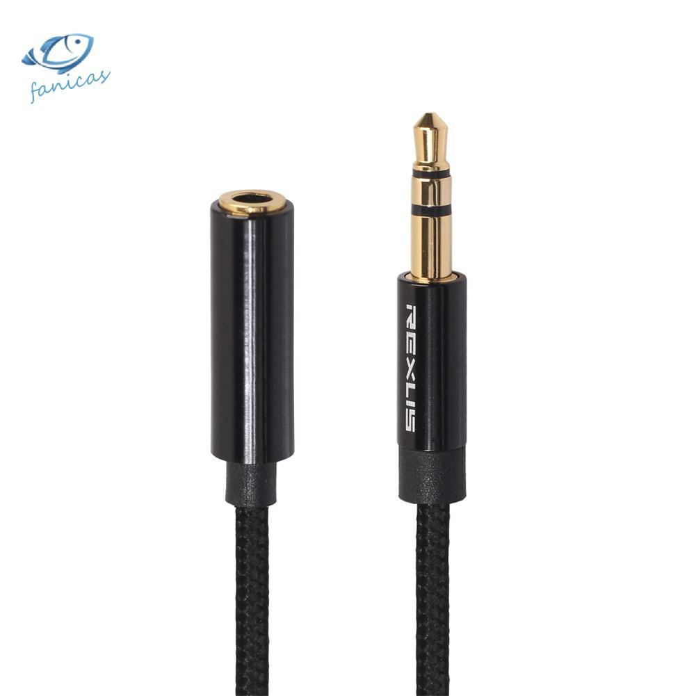 Cáp Nối Dài Tai Nghe Bện Dây Đầu Cắm 3.5mm Chất Lượng Cao