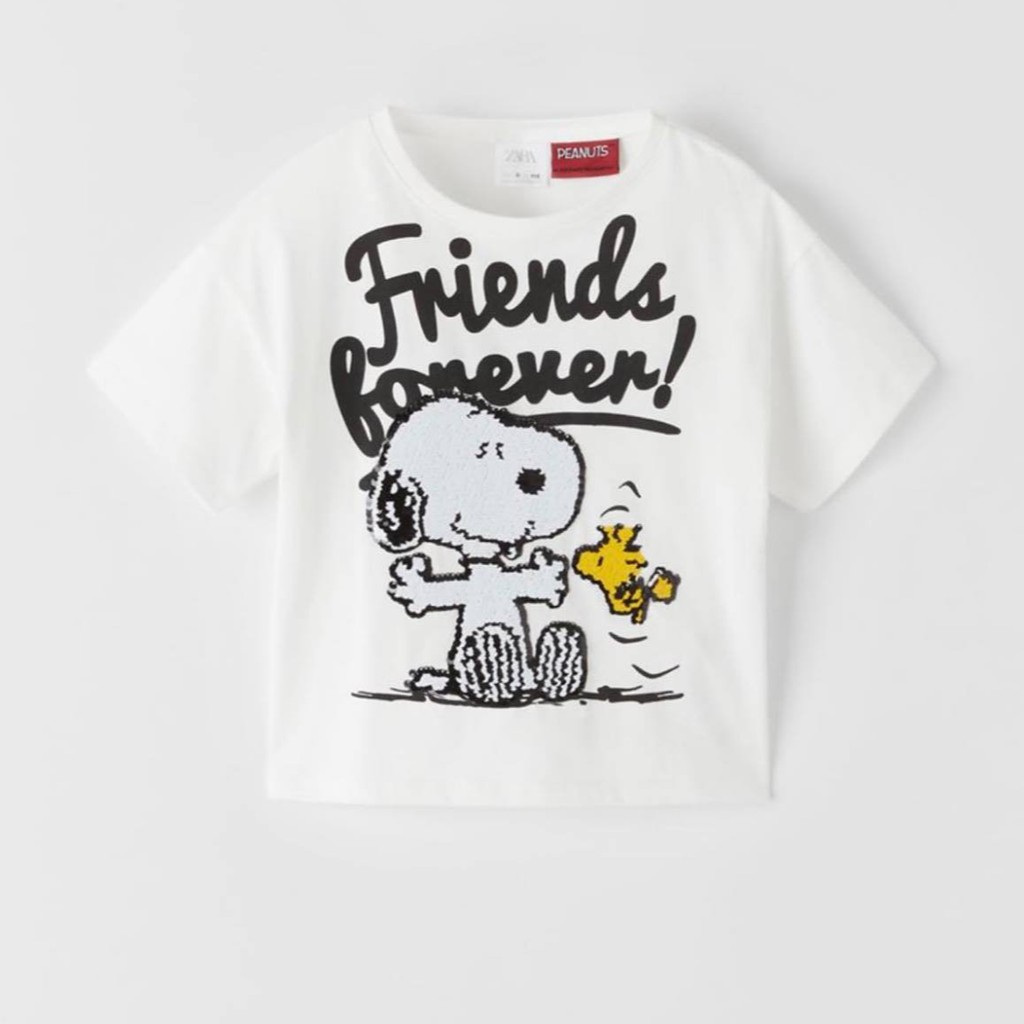 Áo cộc tay Zr Snoopy đính cườm ❤️ FREESHIP ❤️ Áo cộc tay Zr Snoopy đính cườm cho bé