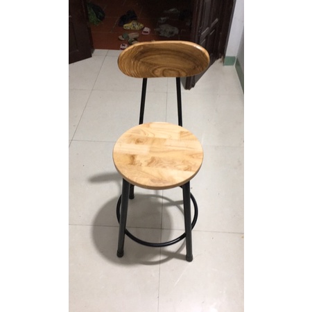 Bàn Trà, cafe Mặt cao su đế trụ sắt tròn cao 75cm