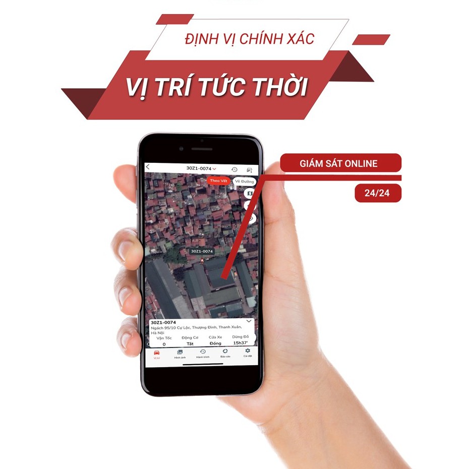 Định Vị Xe Máy, Ô Tô Tắt Máy Từ Xa A02 - giám sát, chống trộm - (Miễn phí App năm đầu tiên) - Sim Data 4G