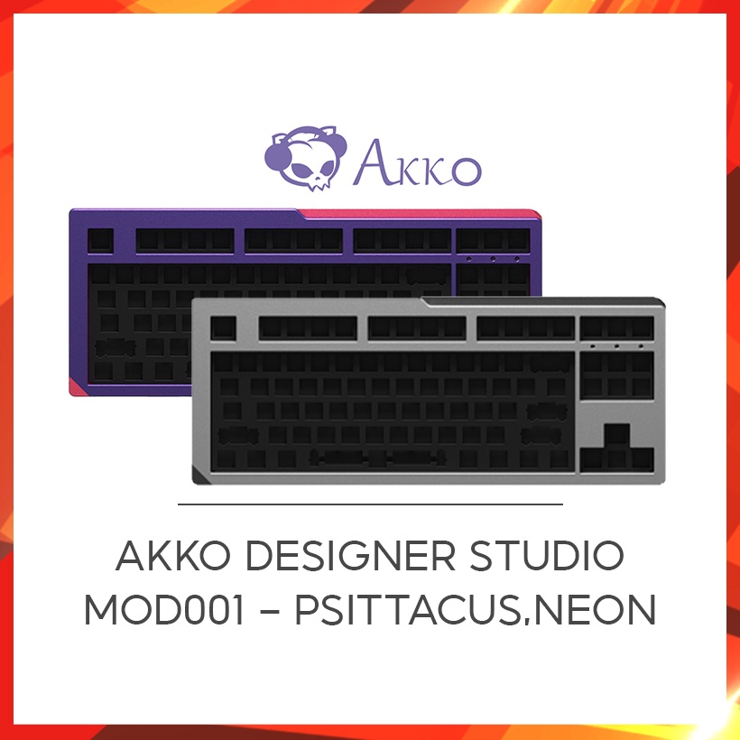 Kit bàn phím cơ AKKO Designer Studio MOD001 Psittacus,NEON (Hotswap 5 pin / RGB / Foam tiêu âm)