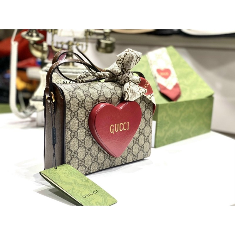 Túi Gucci GG trái tim size20 fullbox đủ khăn quấn đẹp mê♥️