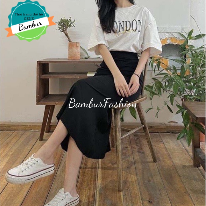 Chân váy dài Bambur thiết kế đuôi cá đẹp cạp cao chất thun tăm dáng ôm co giãn thời trang công sở phong cách Hàn Quốc