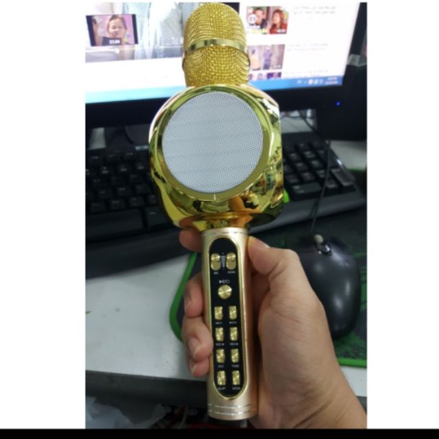 MÍC HÁT KARAOKE YS-90 bluetooth kiêm loa bảo hành 3 tháng