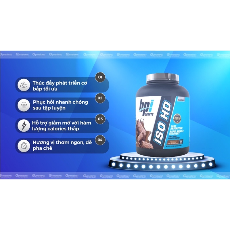 Sữa bổ sung Protein tinh khiết BPI ISO HD 100% Pure Isolate Protein, 5 Lbs