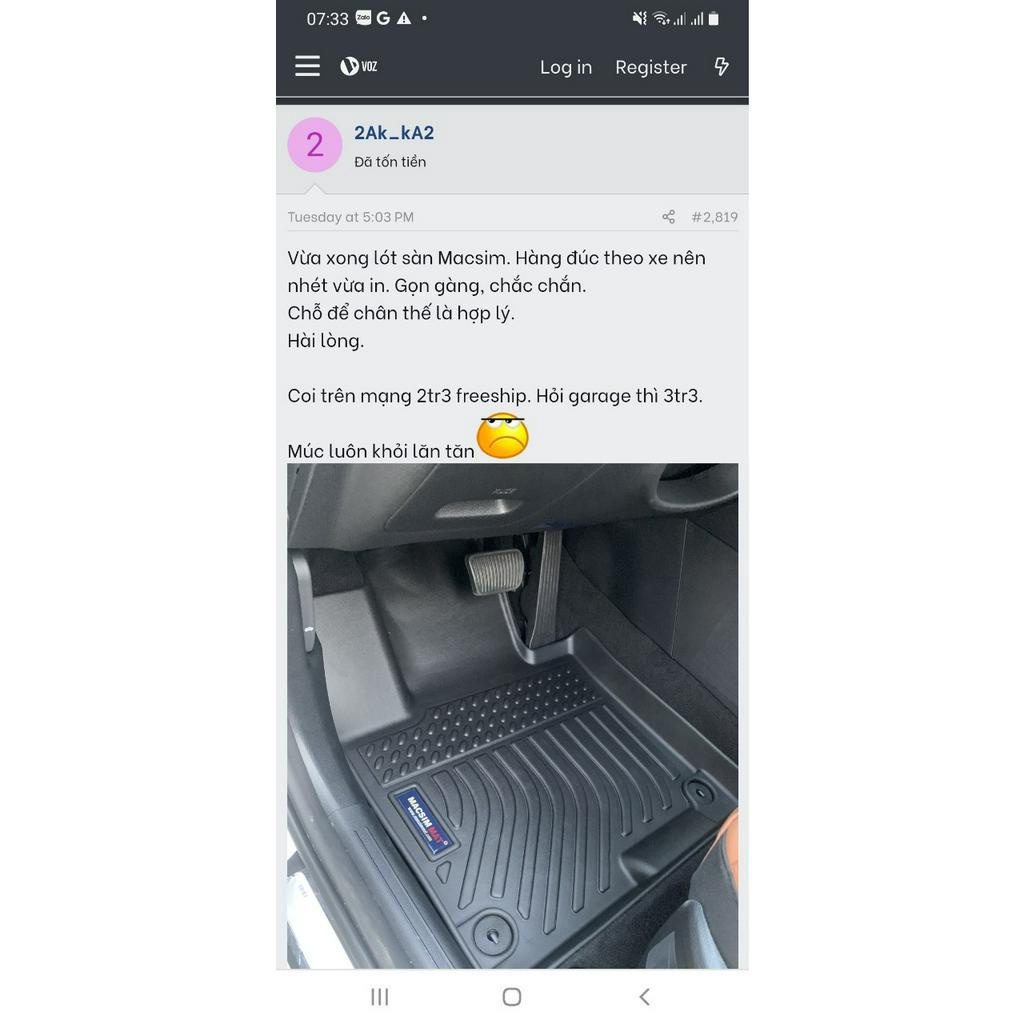 Thảm lót sàn xe ô tô Kia Sportage 2022+ Nhãn hiệu Macsim chất liệu nhựa TPE hàng loại 2