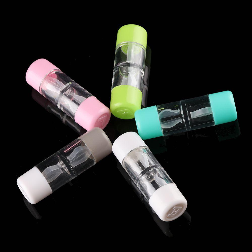 Hộp Đựng Kính Áp Tròng Mini Bằng Nhựa Màu Kẹo Ngọt Giá Đỡ