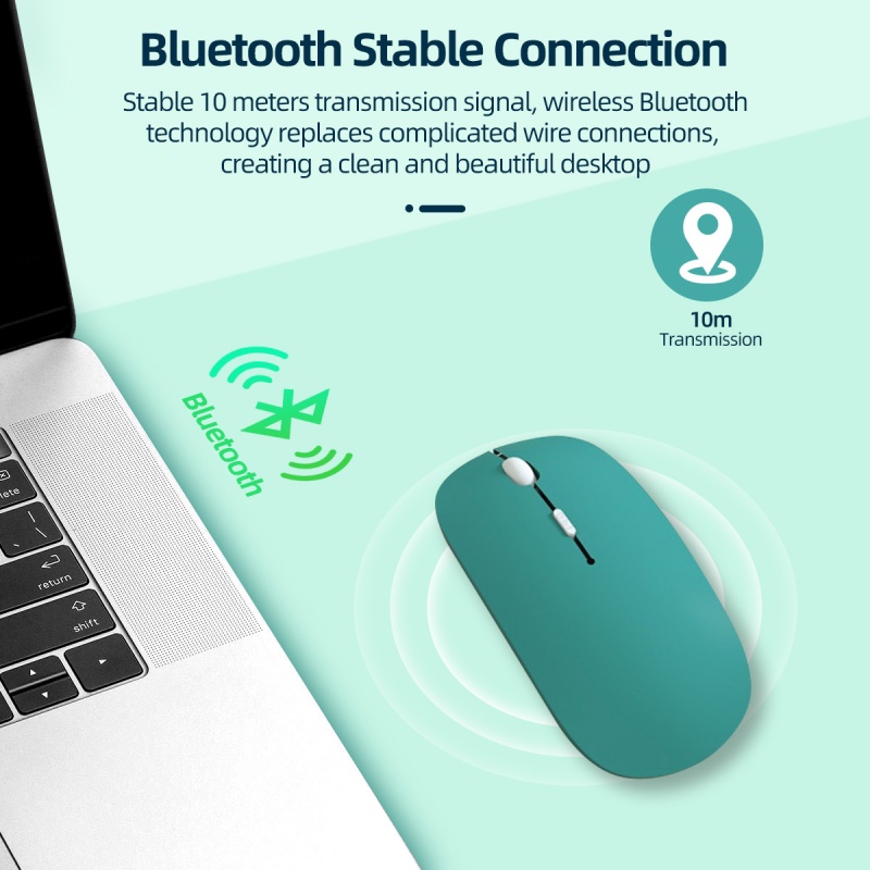 Chuột không dây FONKEN bluetooth 3 kiểu DPI tùy chỉnh siêu mỏng thích hợp cho máy tính laptop điện thoại máy tính bảng