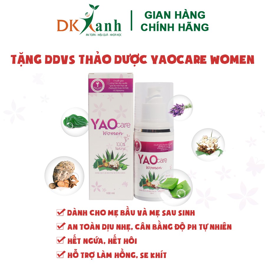 Combo 5 xông hơ vùng kín Yaocare Mama tặng 1 Tắm bé thảo dược Yaocare Baby - Hàng công ty DK Pharma