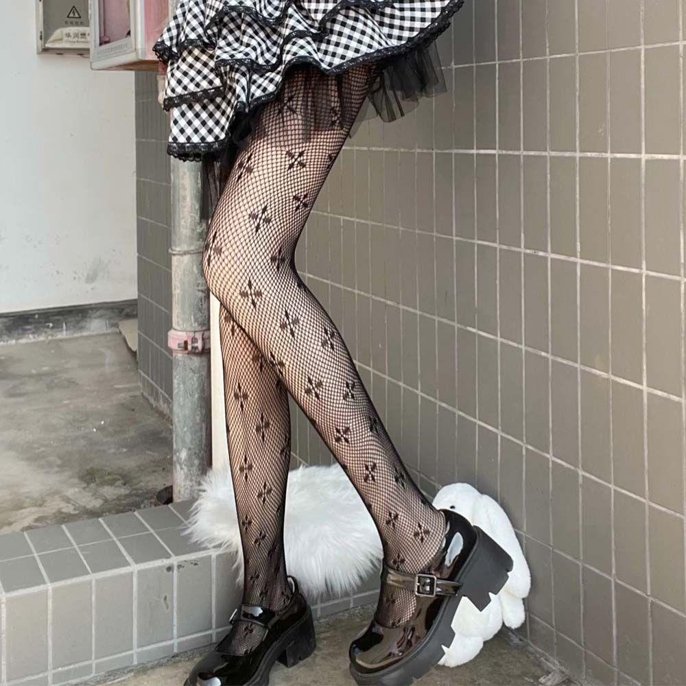 MOCHO Quần Tất Lưới Trong Suốt Phong Cách Gothic Quyến Rũ Cho Nữ