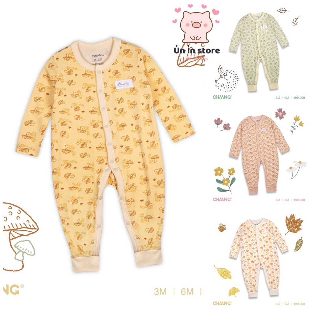 Chaang bộ body dài tay cúc giữa sơ sinh Park AW2022D1