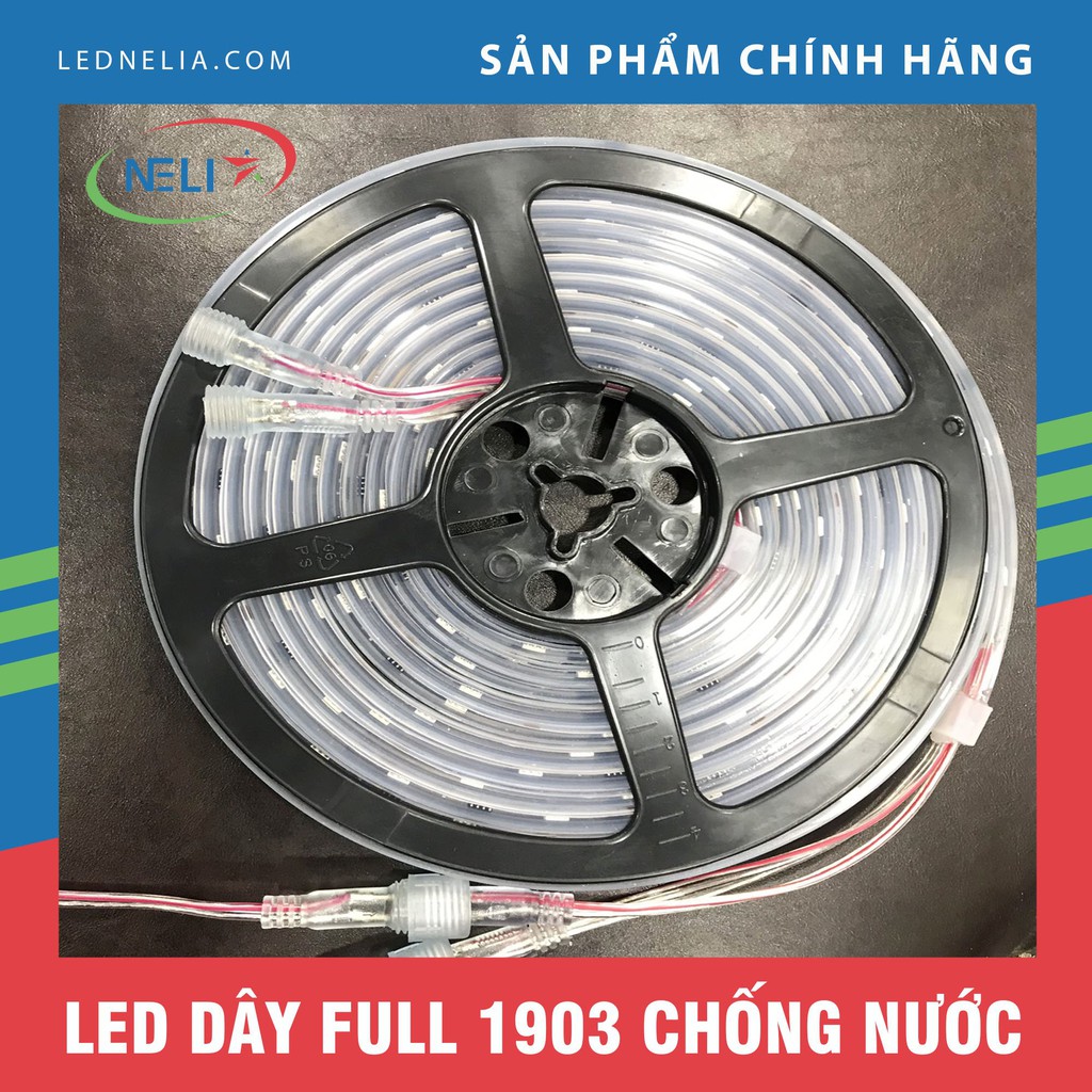 [CHÍNH HÃNG] Cuộn led dây full color IC 1903 dài 5m đổ keo chống nước tuyệt đối, dùng được ngoài trời