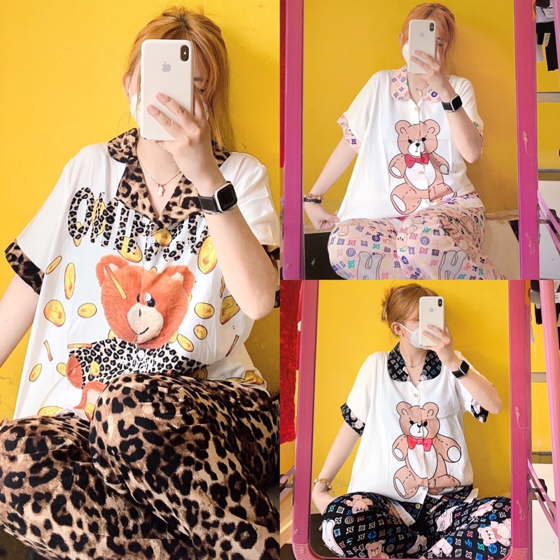 Set Bộ Pijama Nữ Tay Ngắn Quần Dài Dễ Thương Sang Trọng YUMI BÁN SỈ