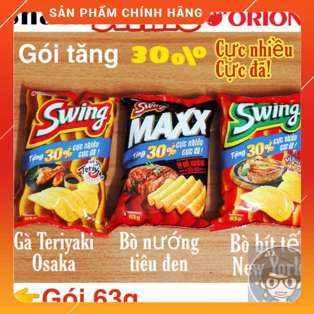 Bánh Snack Khoai tây Ostar & Swing (Gói +30%) 60g . .