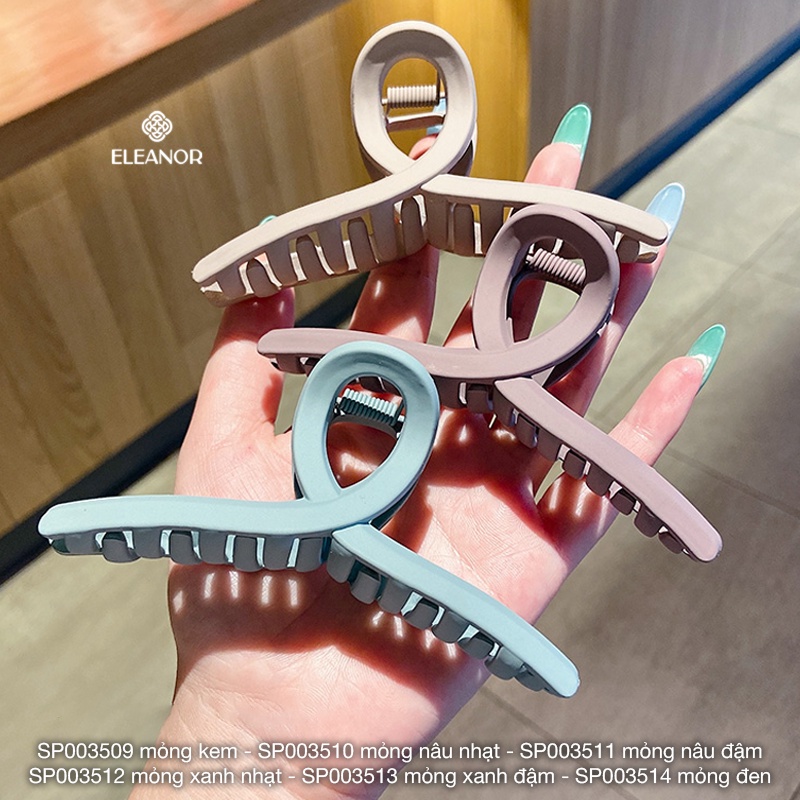 Kẹp tóc nữ càng cua Eleanor Accessories dạng trơn basic phụ kiện tóc 3511