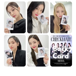 Set 5 card giấy bo góc in 2 mặt ảnh nhóm itzy - checkmate selfie