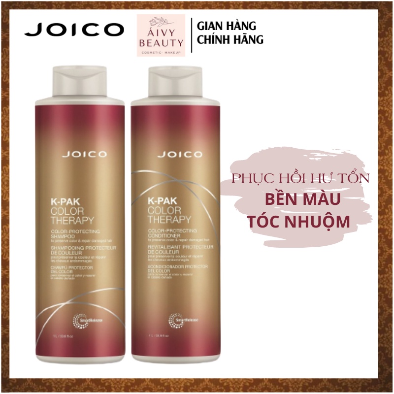 Dầu gội xả JOICO Kpak Color Therapy phục hồi và giữ màu tóc nhuộm 1000ml