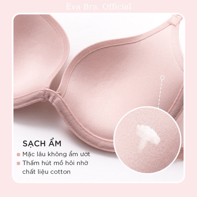 Áo lót có gọng mút mỏng cài sau màu trơn nâng ngực tự nhiên Eva Bra 993