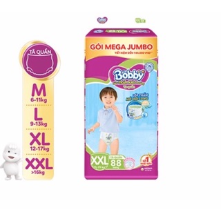 Tã quần Bobby đệm lưng thấm mồ hôi M124-L120-XL96-XXL88