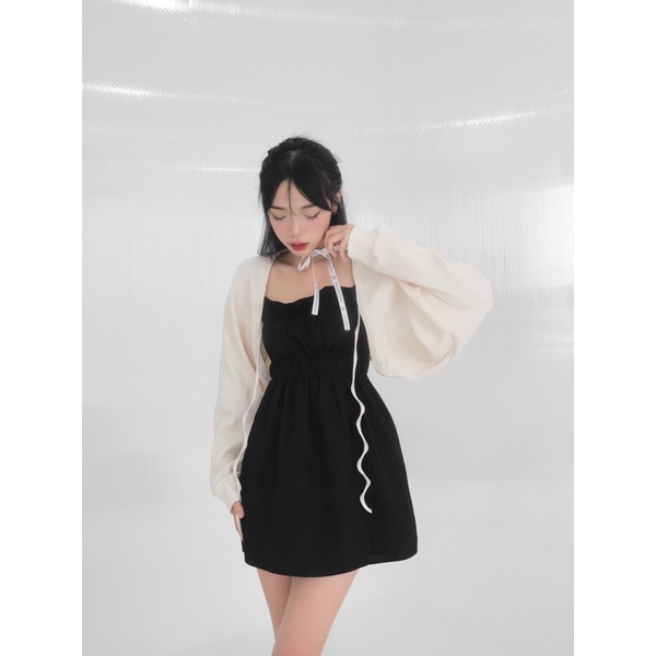 Áo cardigan có dây buộc OHOH