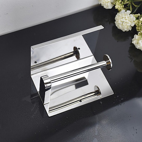 Lô Giấy Vệ Sinh Inox Tích Hợp Giá Để Đồ