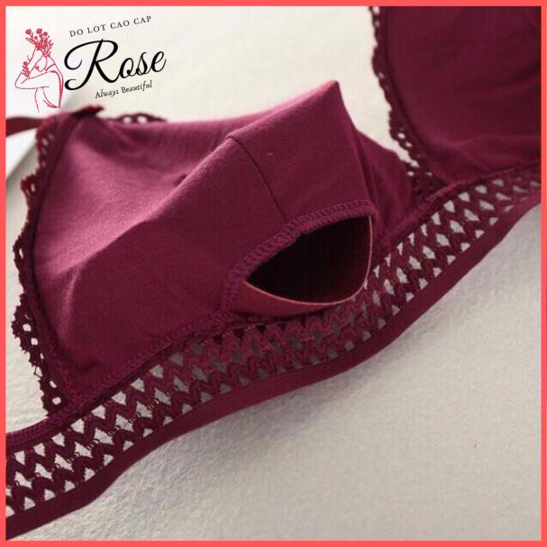 Áo Lót Nữ Áo Bra Ren Mềm Mút Mỏng KHÔNG GỌNG - Rose 7311