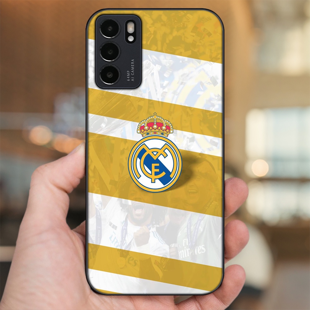 Ốp lưng Oppo Reno 6 5G viền đen in hình Real Madrid