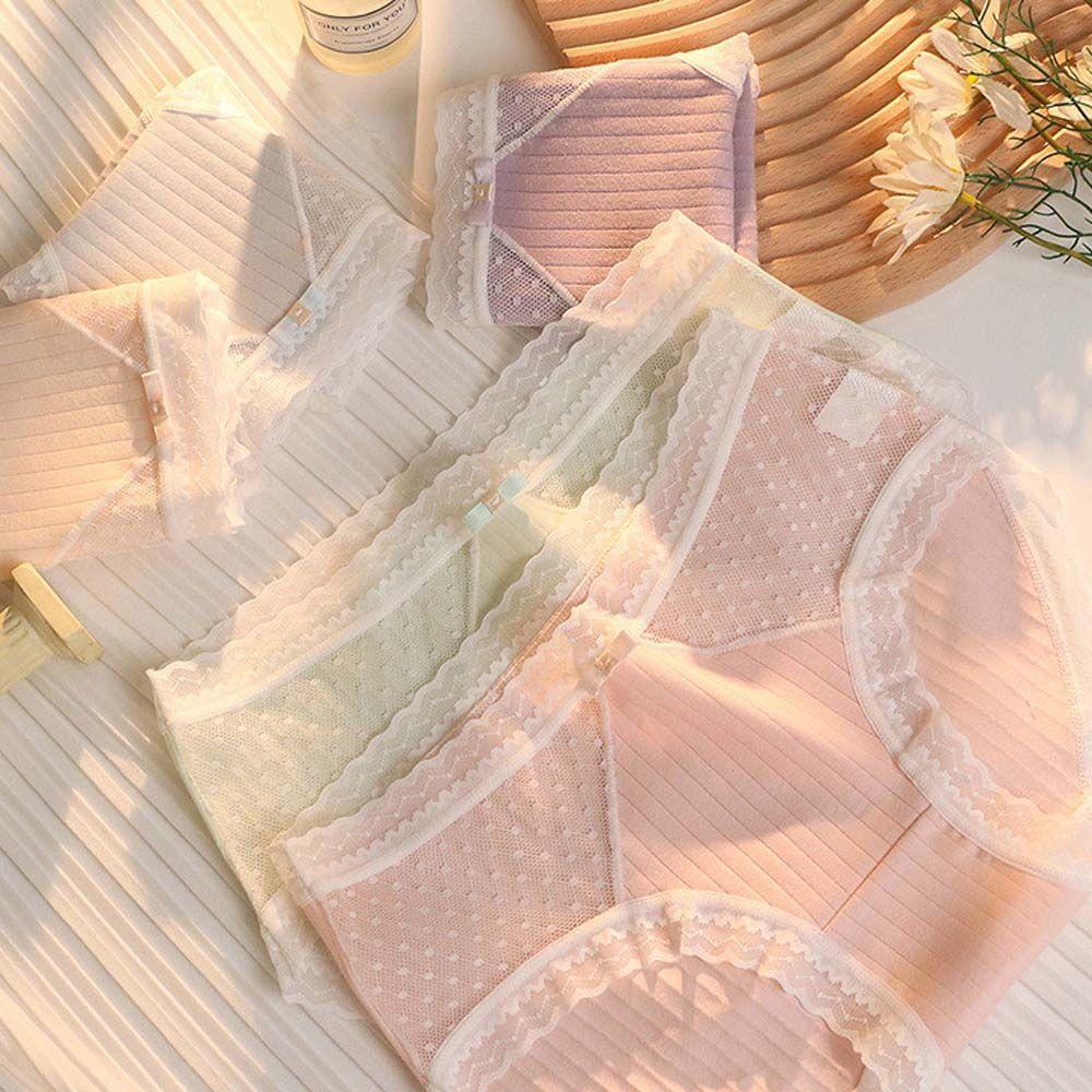 Quần Lót Thoáng Khí Họa Tiết Sọc Gợi Cảm Phong Cách Hàn Quốc Cho Nữ