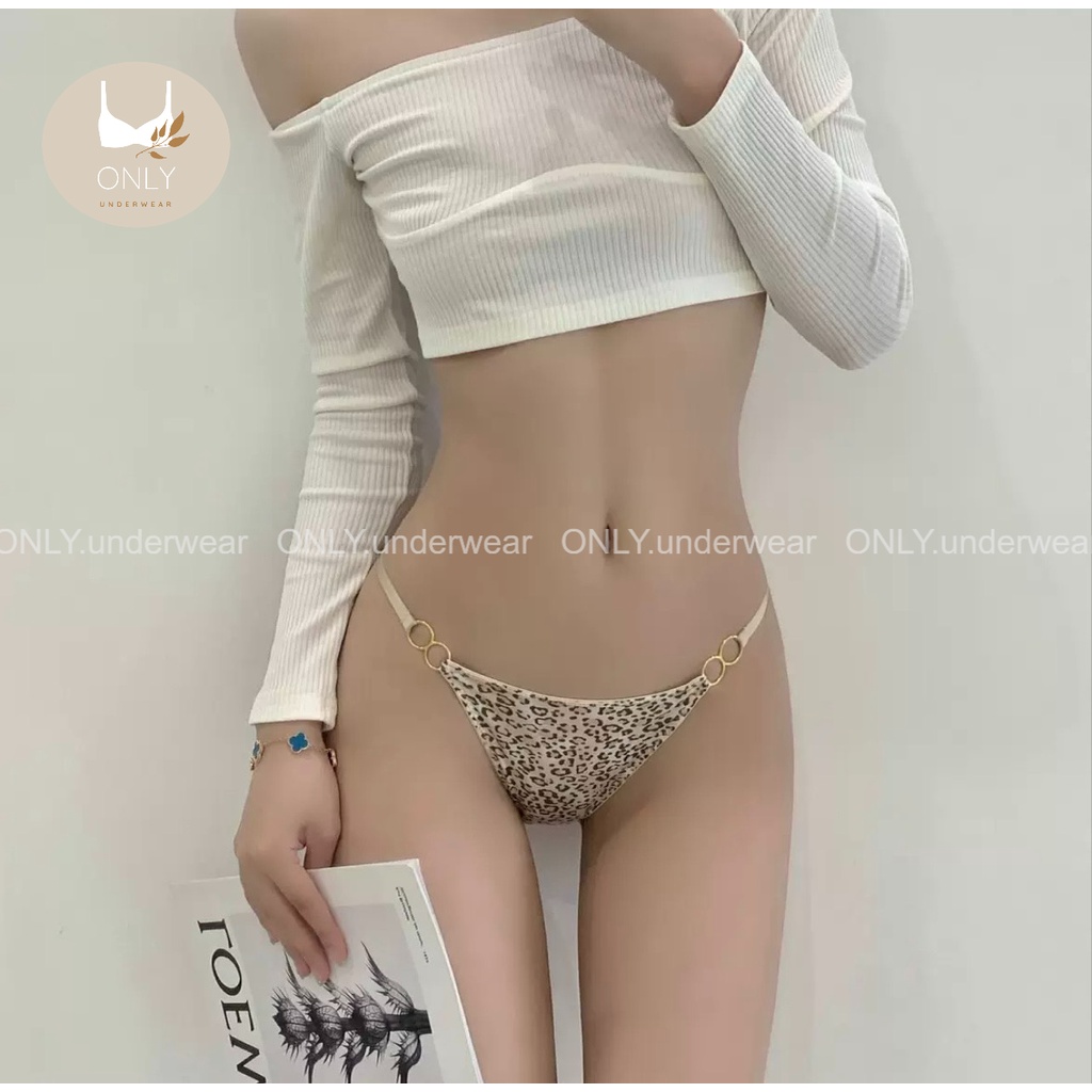 Quần lót dây nữ chất su họa tiết da beo form ôm nửa mông sexy, quyến rũ, cá tính SLAY ONLY.underwear