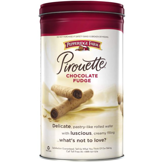 Hộp bánh Pepperidge Farm Wafers Pirouette Chocolate Fudge 382g