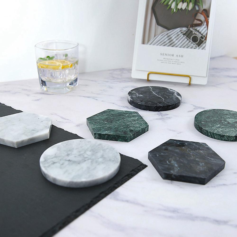 Tấm Lót Ly Chịu Nhiệt Chống Thấm Nước Họa Tiết Cẩm Thạch Trang Trí Nhà Bếp / Quán Bar