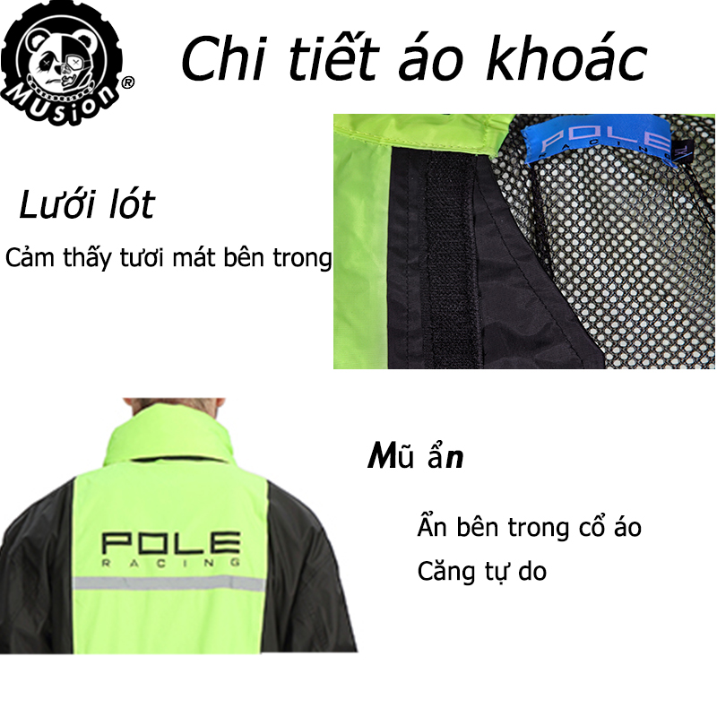 POLE ban đầu thời trang ngoài trời thể thao không thấm nước quần áo quần áo xe đạp phù hợp với áo mưa xe máy