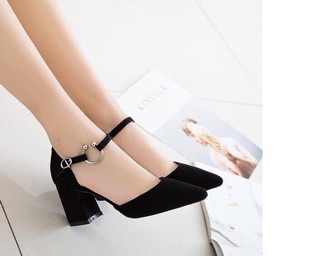 Sandal 7 phân gót vuông