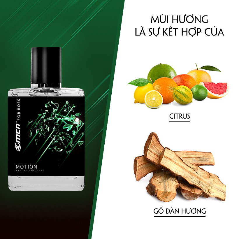 Nước hoa EDT X-Men for Boss Motion 49ml - Mùi hương năng động phóng khoáng đầy nam tính