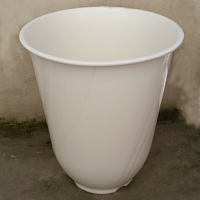 châu nhựa hình bom trồng cây cao cấp màu trắng