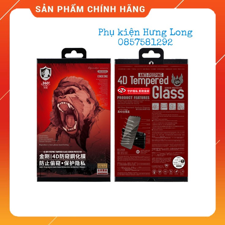 Kính Cường Lực Chống Nhìn Trộm 4D WK KingKong